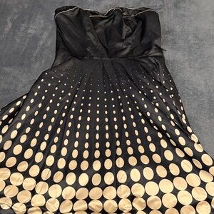 The Limited Strapless Black and Gold Dress
